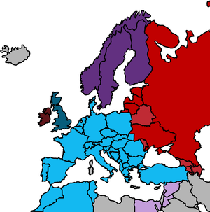 Obr. 3 – Synchronn propojen oblasti v Evrop