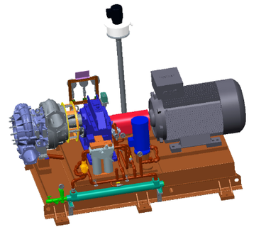 3D model turbogenertorov jednotky