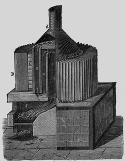 Obr. 6 Termoelektrický generátor spalující koks [7]
